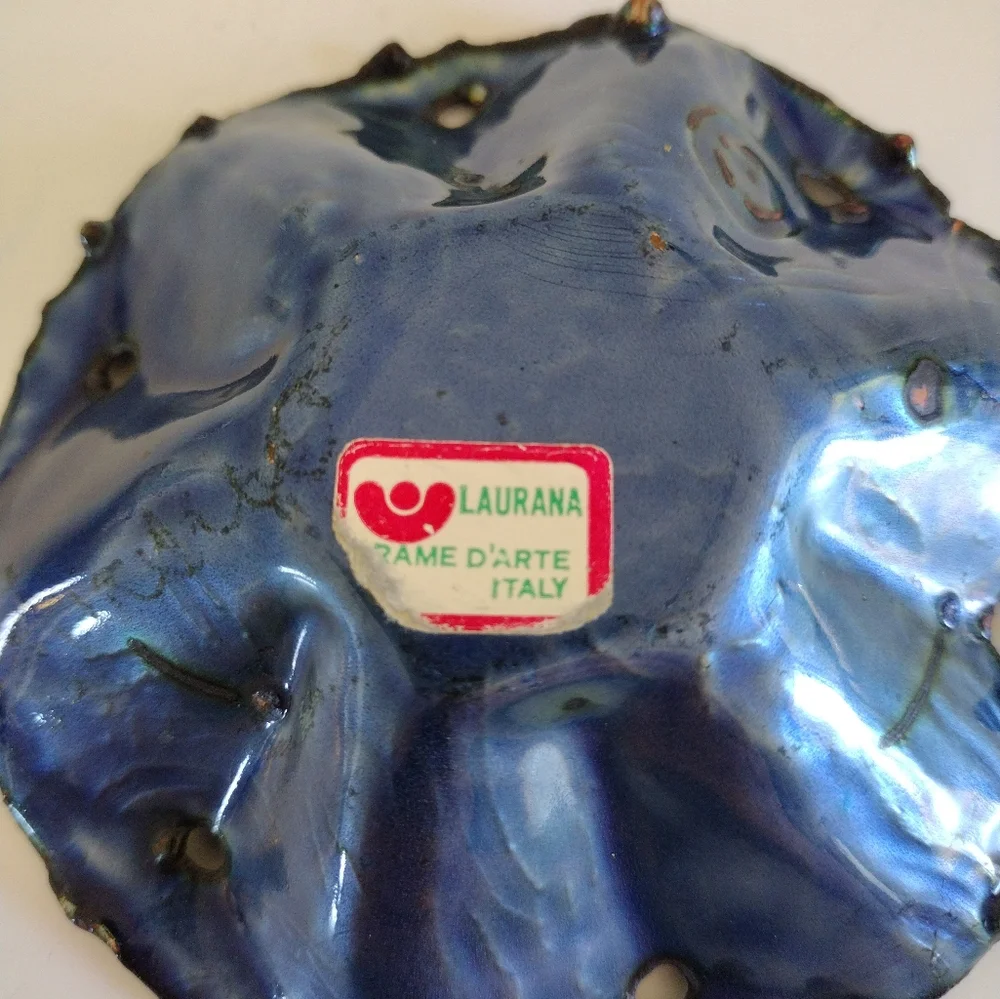 Enamel on Copper Bowl Franco Bastianelli for Laurana Rame D'Arte Italy